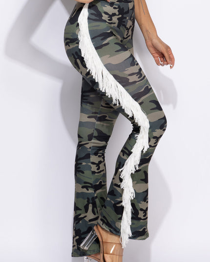 Fringe detailed pants - Muvin 