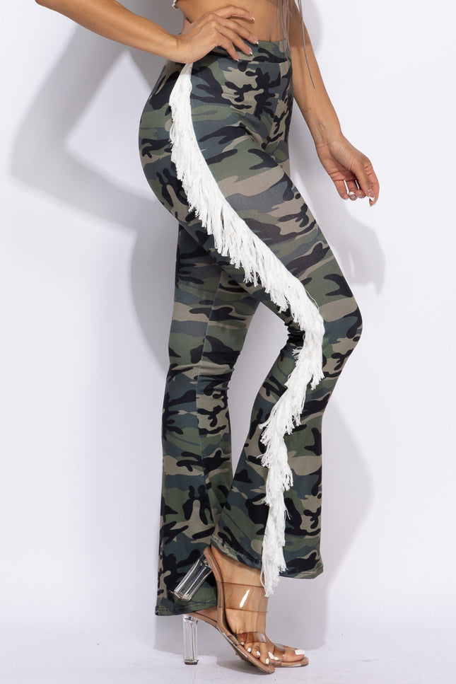 Fringe detailed pants - Muvin 