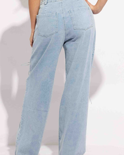 Lace up detailed pants - Muvin 