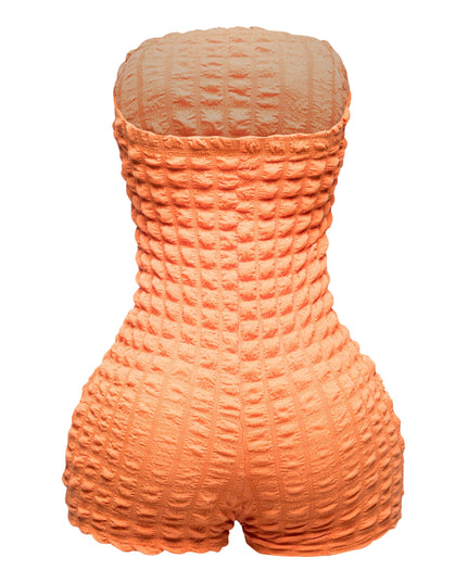 Popcorn fabric tube top romper - Muvin 