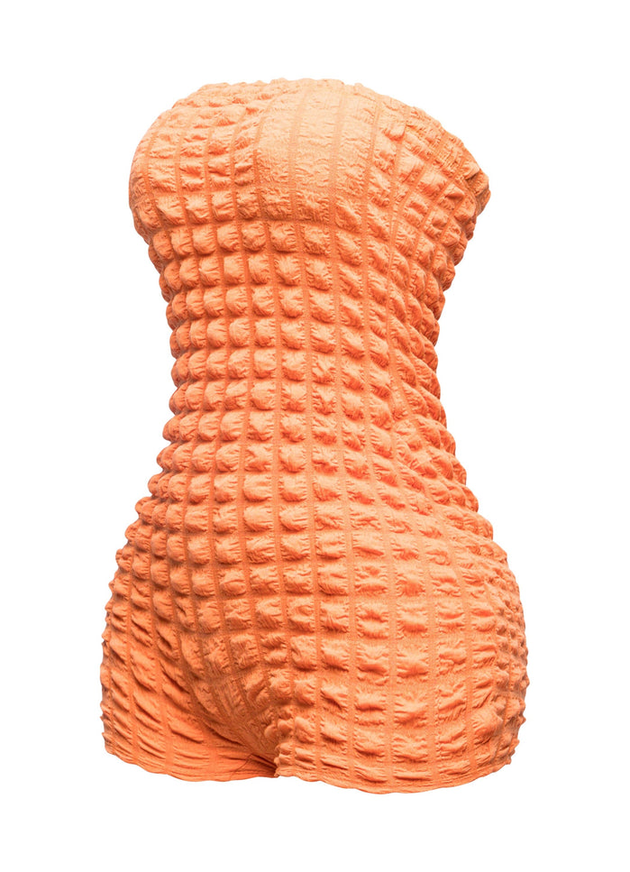 Popcorn fabric tube top romper - Muvin 