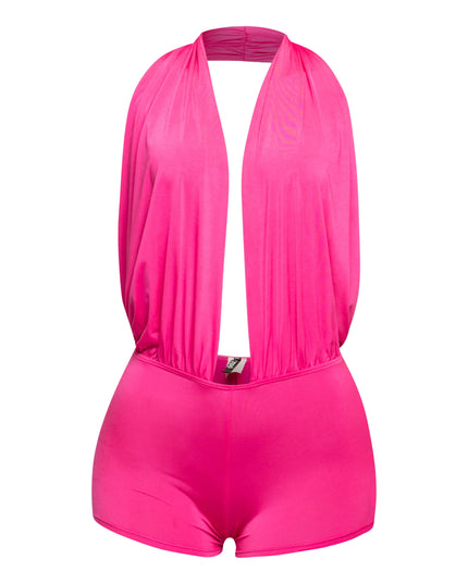 Low rise deep halter neck romper - Muvin 