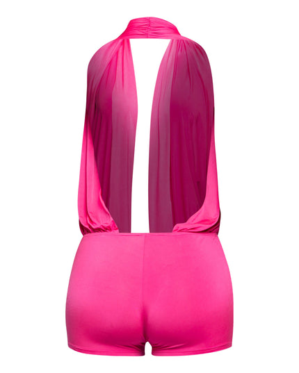 Low rise deep halter neck romper - Muvin 