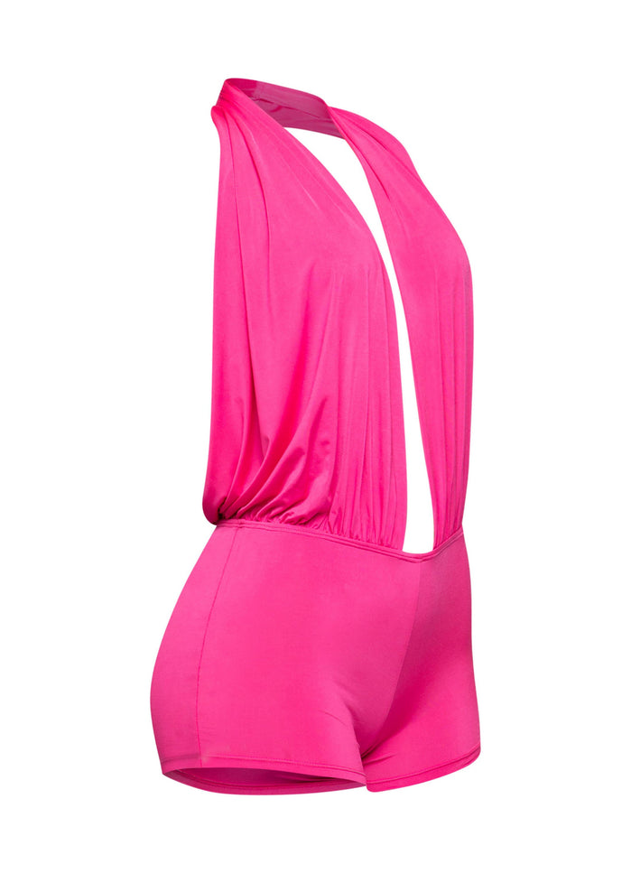 Low rise deep halter neck romper - Muvin 