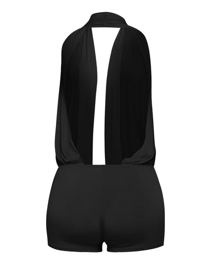 Low rise deep halter neck romper - Muvin 