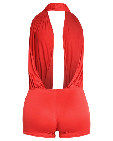 Low rise deep halter neck romper - Muvin 