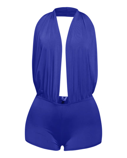 Low rise deep halter neck romper - Muvin 