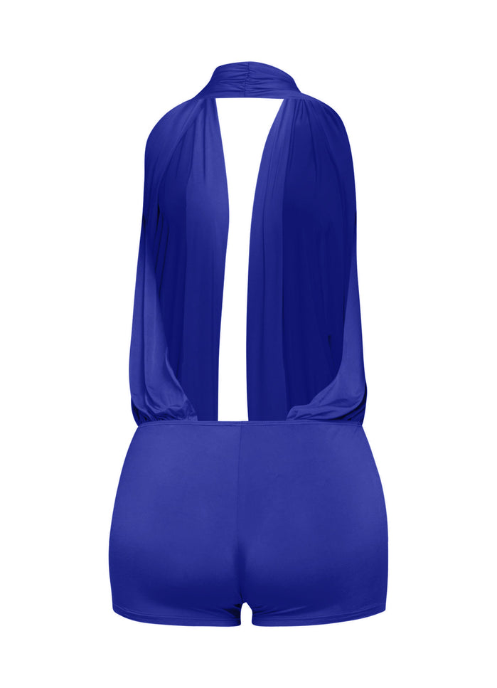 Low rise deep halter neck romper - Muvin 
