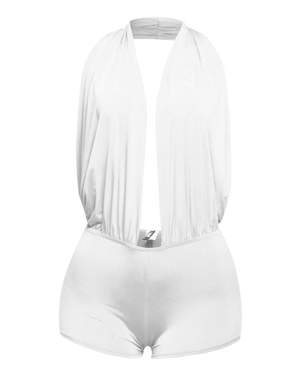 Low rise deep halter neck romper - Muvin 