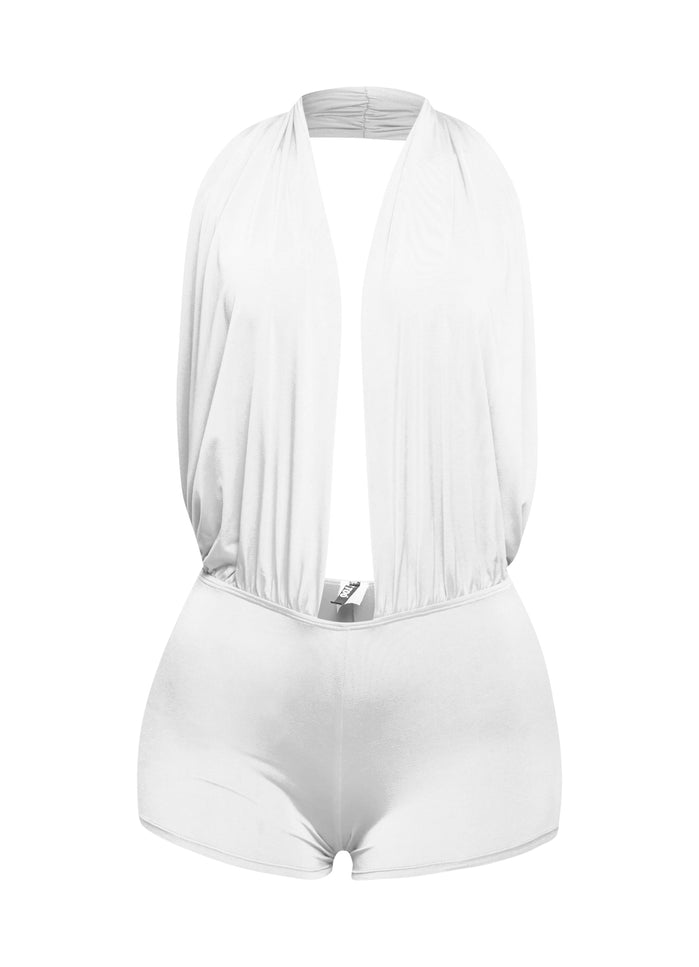 Low rise deep halter neck romper - Muvin 