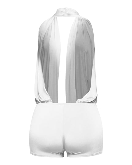 Low rise deep halter neck romper - Muvin 