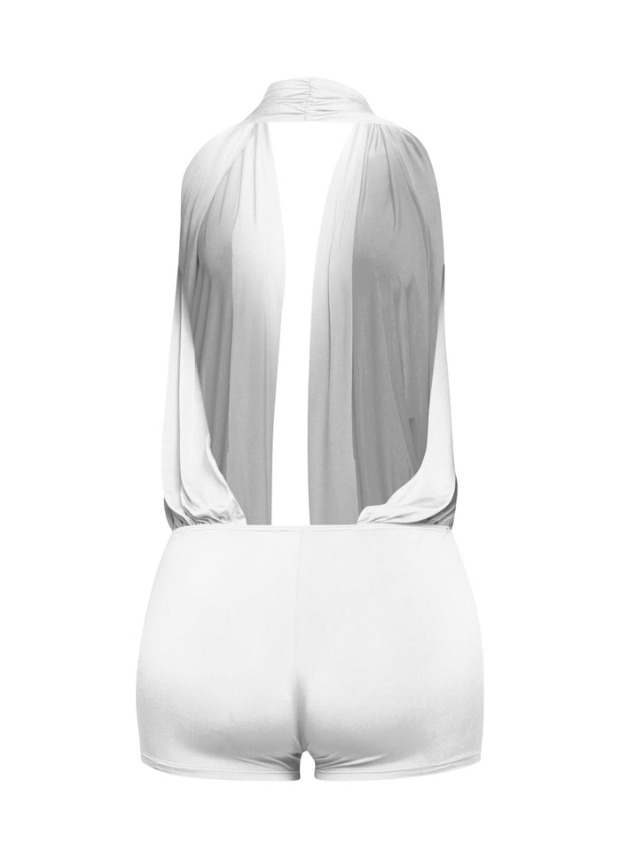 Low rise deep halter neck romper - Muvin 