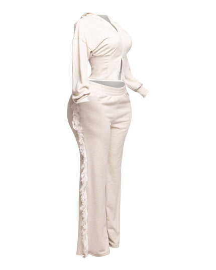 Hoodie jacket and side tassel pants set - Muvin 