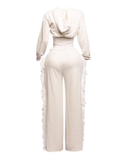 Hoodie jacket and side tassel pants set - Muvin 