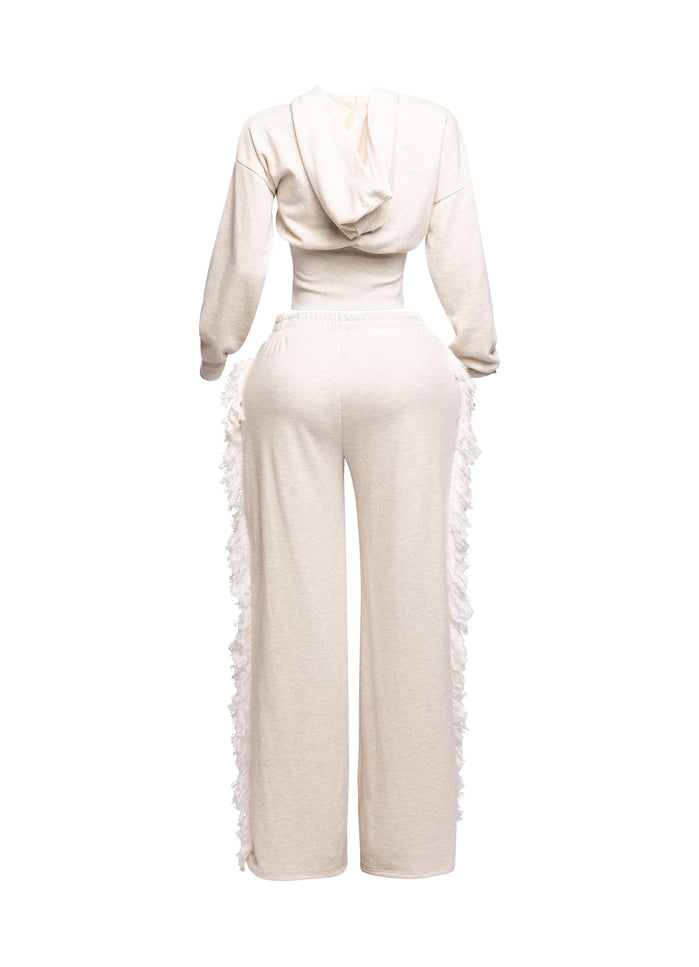 Hoodie jacket and side tassel pants set - Muvin 