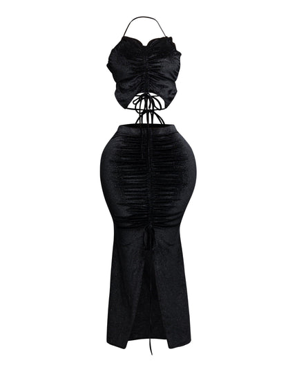 Rulex velvet maxi skirt set - Muvin 