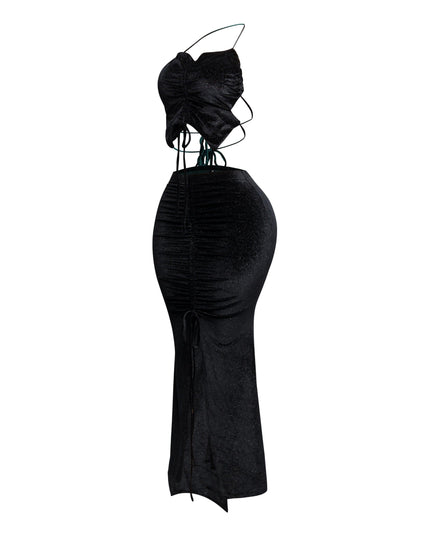 Rulex velvet maxi skirt set - Muvin 