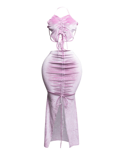 Rulex velvet maxi skirt set - Muvin 