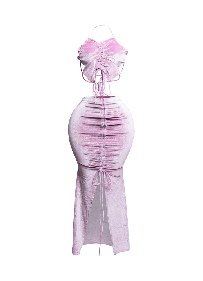 Rulex velvet maxi skirt set - Muvin 
