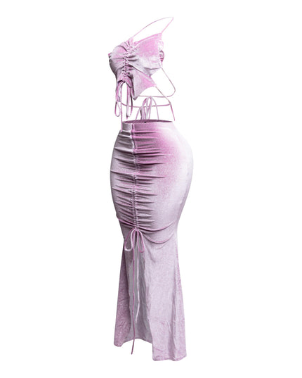 Rulex velvet maxi skirt set - Muvin 