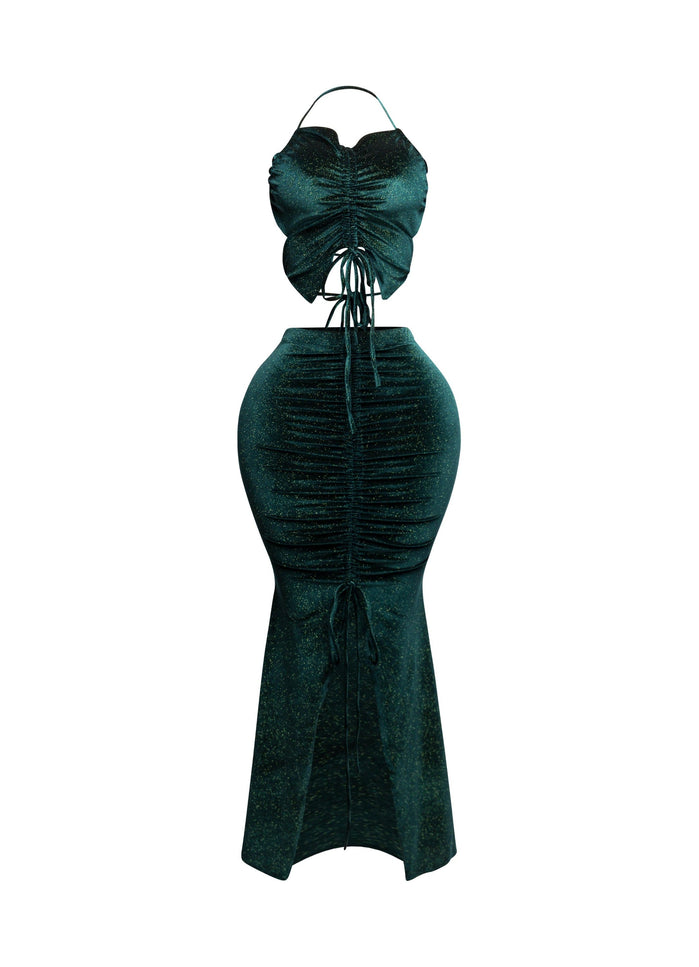 Rulex velvet maxi skirt set - Muvin 
