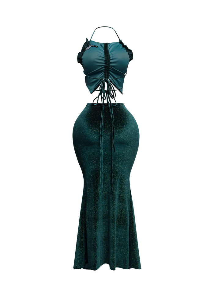 Rulex velvet maxi skirt set - Muvin 