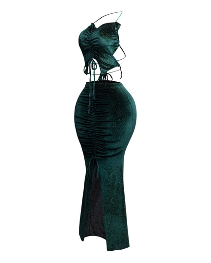 Rulex velvet maxi skirt set - Muvin 