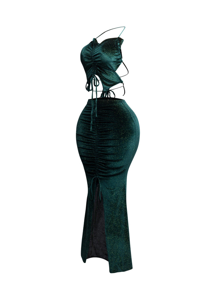 Rulex velvet maxi skirt set - Muvin 