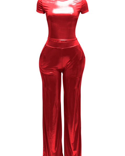 Crop top and wide leg pants - Muvin 