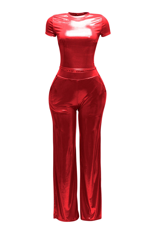 Crop top and wide leg pants - Muvin 
