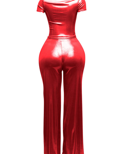 Crop top and wide leg pants - Muvin 