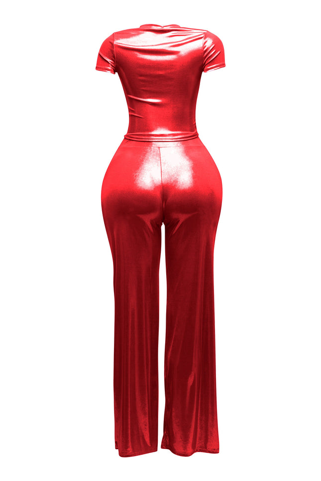 Crop top and wide leg pants - Muvin 