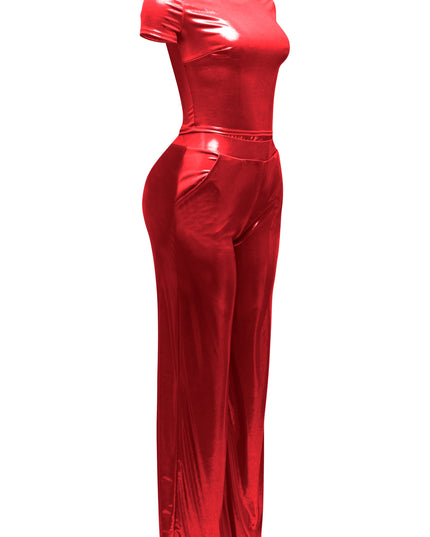 Crop top and wide leg pants - Muvin 