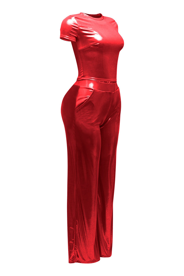 Crop top and wide leg pants - Muvin 