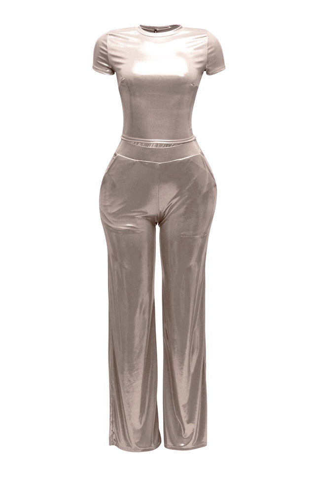 Crop top and wide leg pants - Muvin 