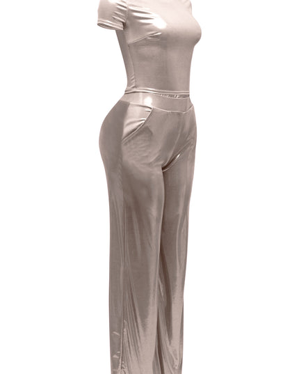Crop top and wide leg pants - Muvin 