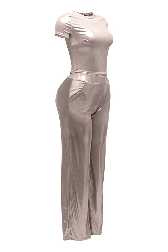 Crop top and wide leg pants - Muvin 