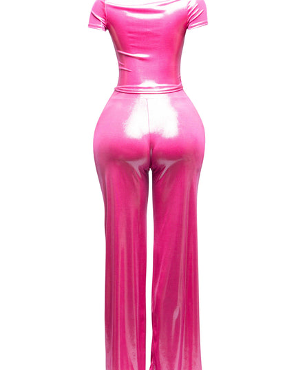 Crop top and wide leg pants - Muvin 