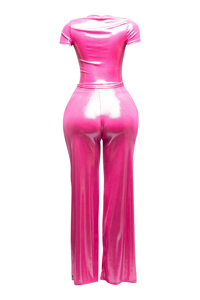 Crop top and wide leg pants - Muvin 