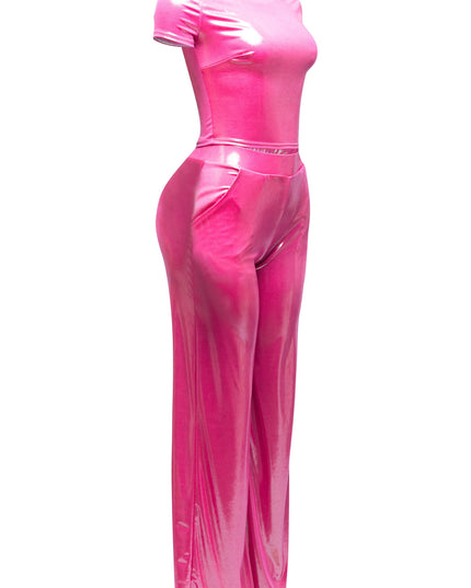 Crop top and wide leg pants - Muvin 