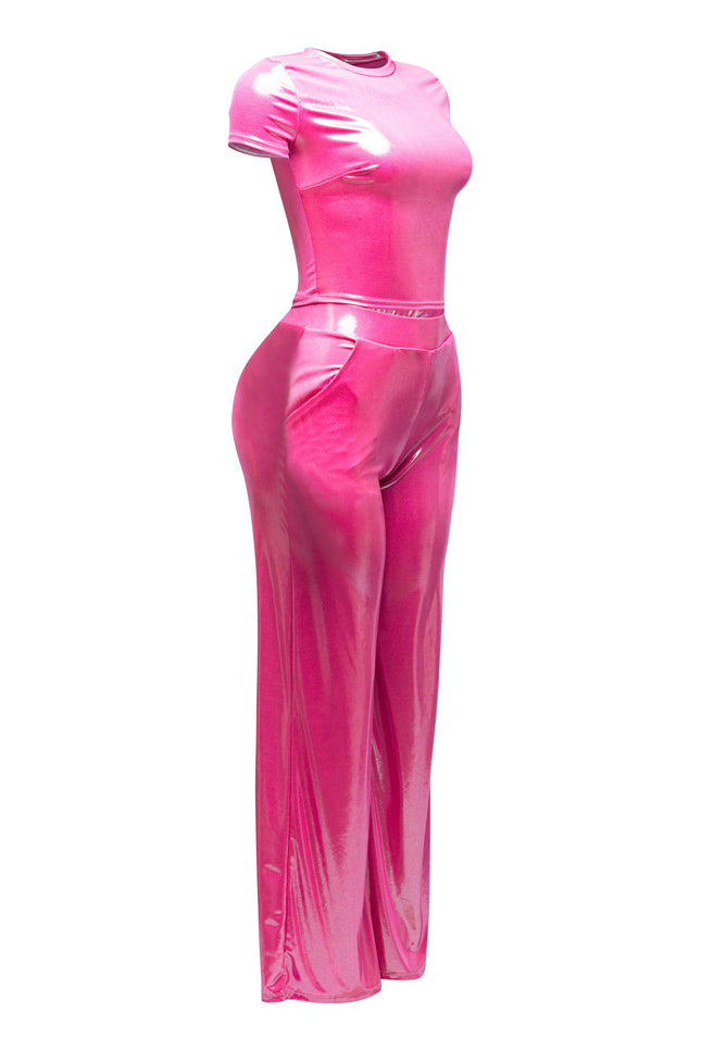 Crop top and wide leg pants - Muvin 