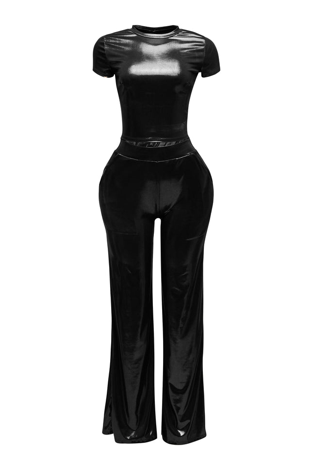 Crop top and wide leg pants - Muvin 