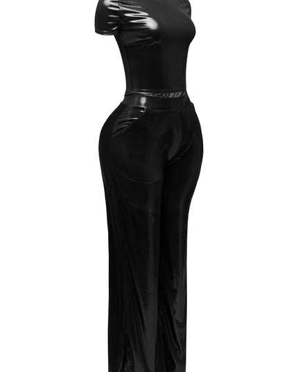 Crop top and wide leg pants - Muvin 