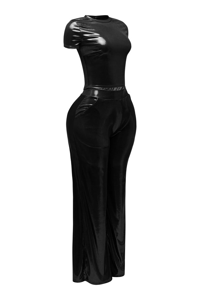 Crop top and wide leg pants - Muvin 