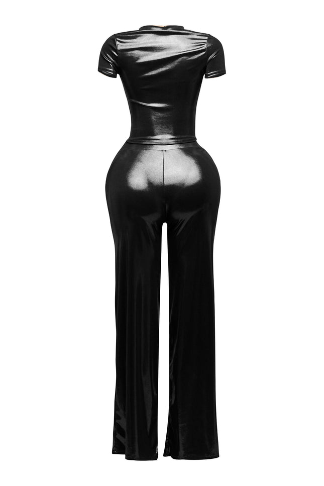 Crop top and wide leg pants - Muvin 