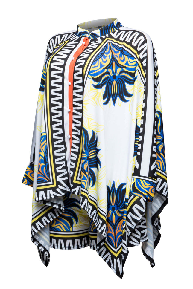 Button down kimono top & shorts set - Muvin 