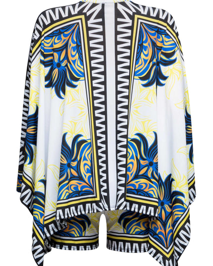 Button down kimono top & shorts set - Muvin 