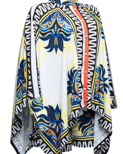 Button down kimono top & shorts set - Muvin 