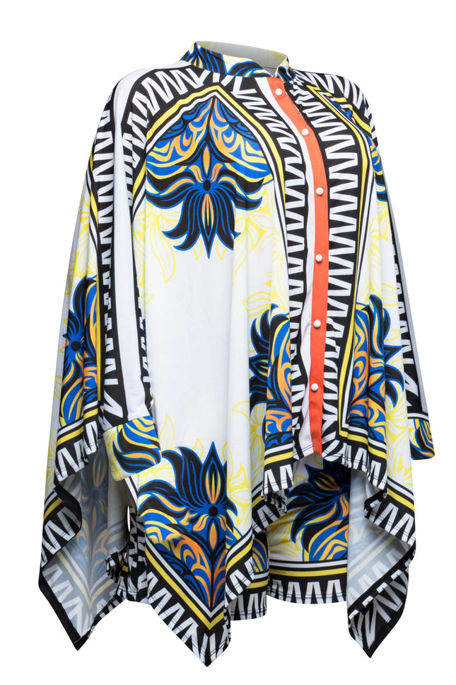 Button down kimono top & shorts set - Muvin 
