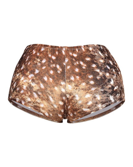 Deer velvet printed low rise shorts - Muvin 